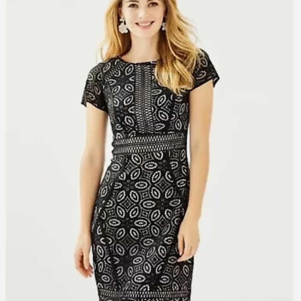 Lilly Pulitzer Black Lace Dress